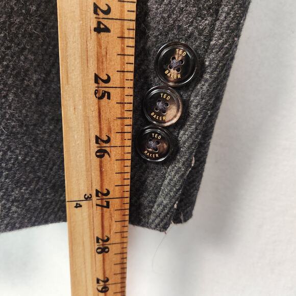 Ted Baker Men's Westun Wool Blend PeaCoat Amazing Lining Size 7 (US 3XL) NEW!!! - Picture 14 of 16